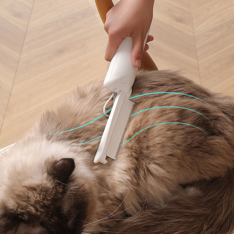 猫グッズ 抜け毛対策グッズ ふわもふケア二段式ブラシ