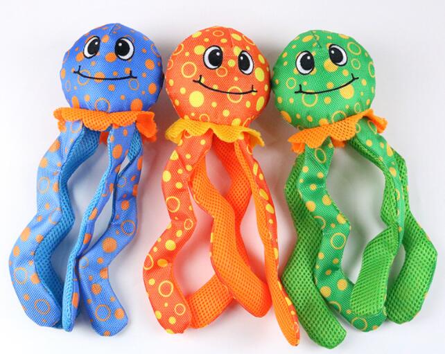 猫グッズ 運動不足解消グッズ 猫用タコ型ぬいぐるみ音鳴りおもちゃ