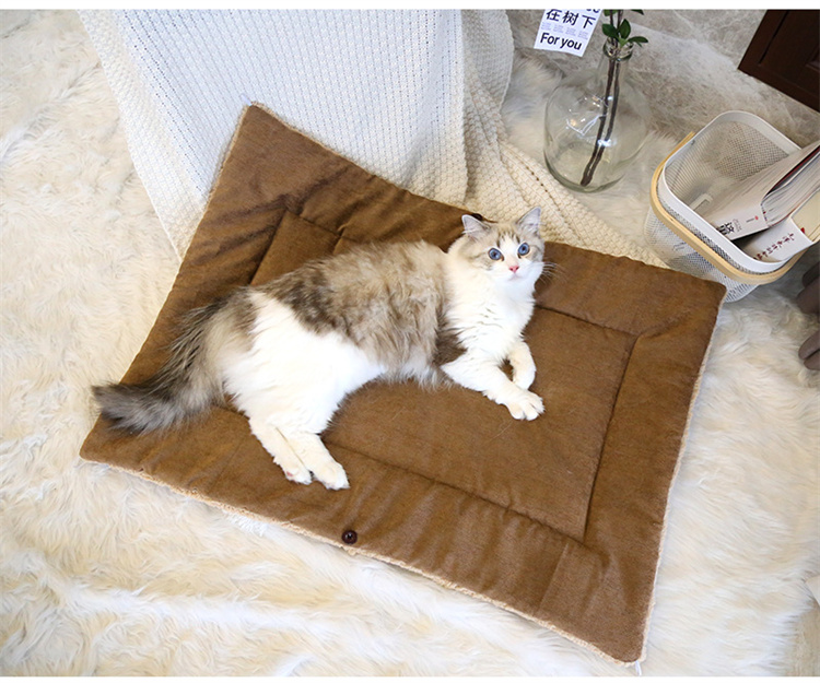猫グッズ 防災対応 猫用保温寝袋 折り畳み式ベルベット猫ハウス