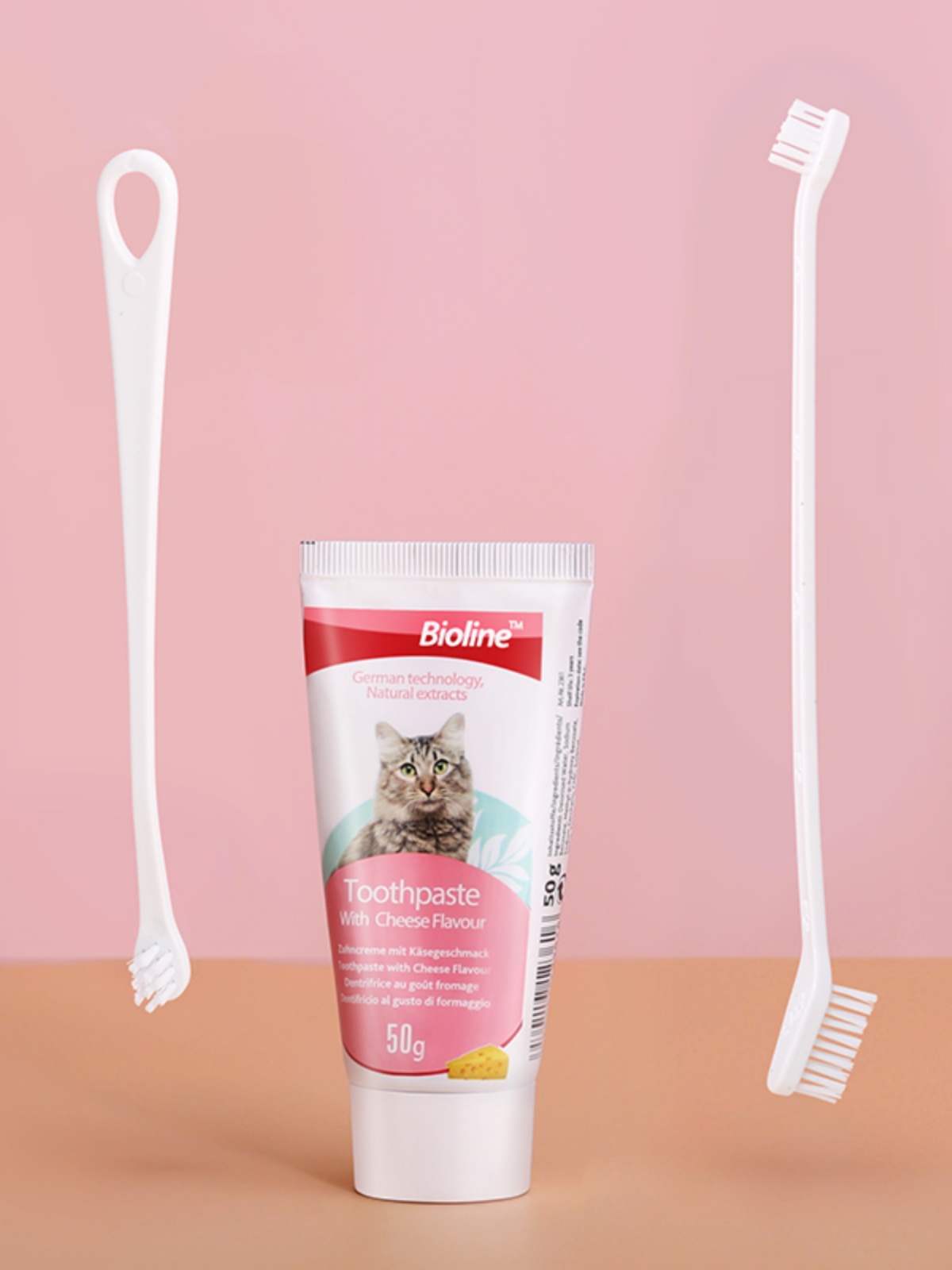 猫グッズ 歯磨きグッズ ふわもふ愛猫の歯みがきセット
