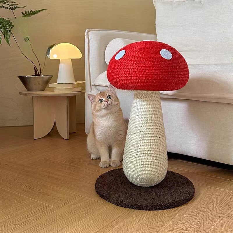 猫爪とぎ きのこ型猫爪とぎポールタワースタンド