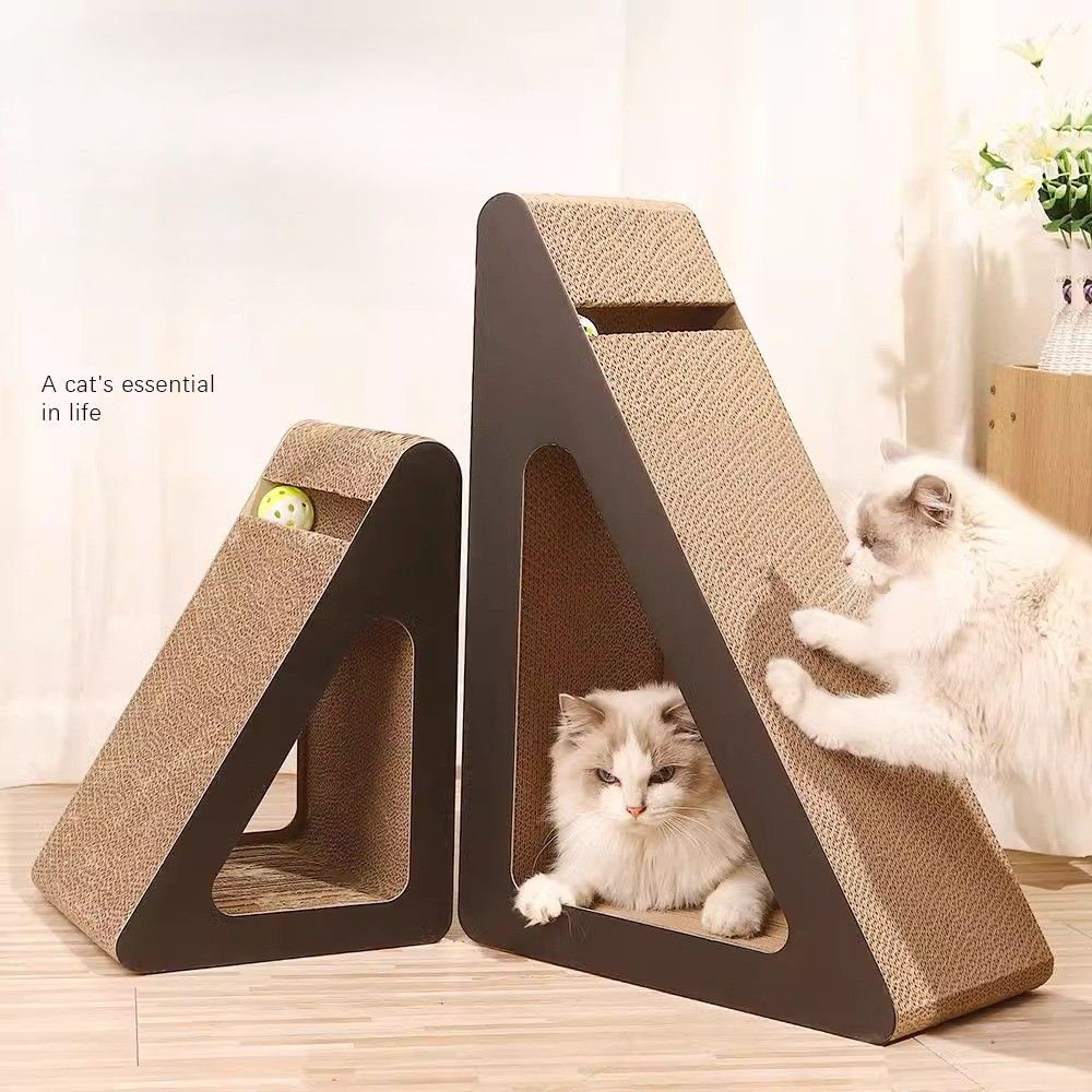 猫爪とぎ 三角形立て型猫爪とぎポール・タワー・スタンド
