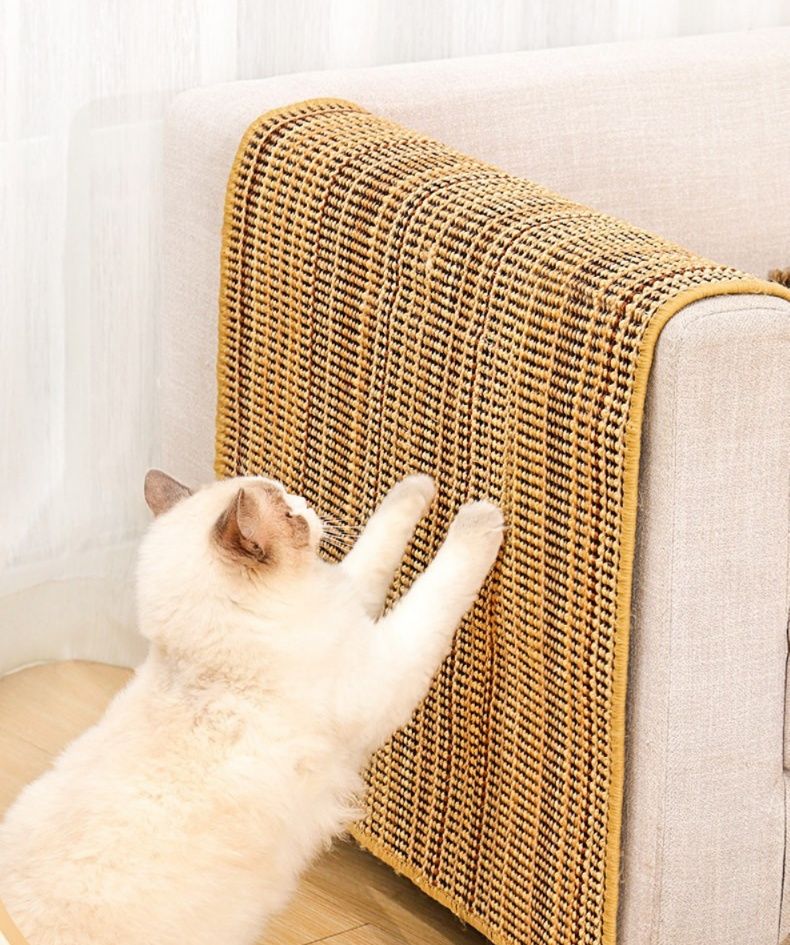 猫爪とぎ 天然麻素材のソファ保護猫爪とぎシート