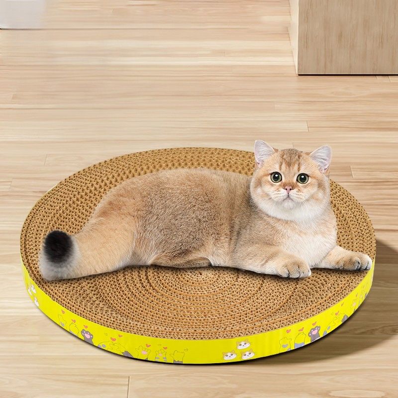 猫爪とぎ 超大丸型ダンボール猫爪とぎ兼用ベッド3役