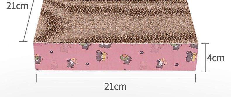 猫爪とぎ ねこ柄ダンボール製フラット猫爪とぎマット