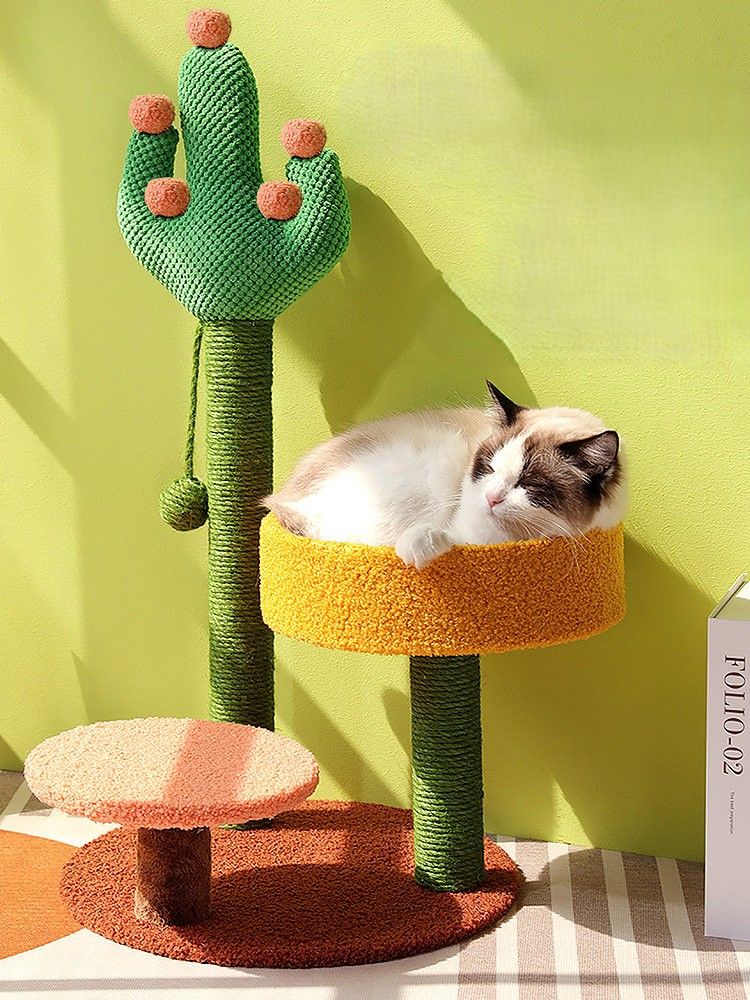 猫爪とぎ サボテン型猫爪とぎポールタワースタンド