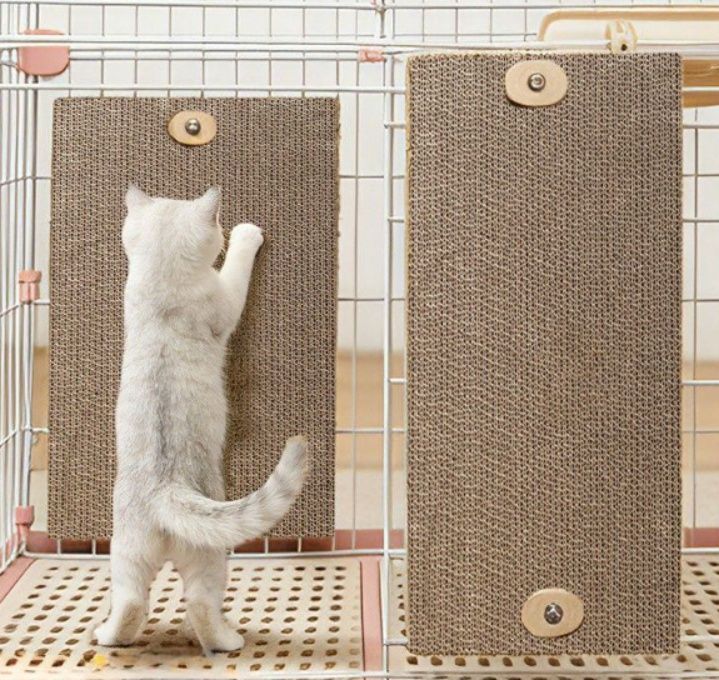 猫爪とぎ ケージ取り付け用波形段ボール壁掛けボード