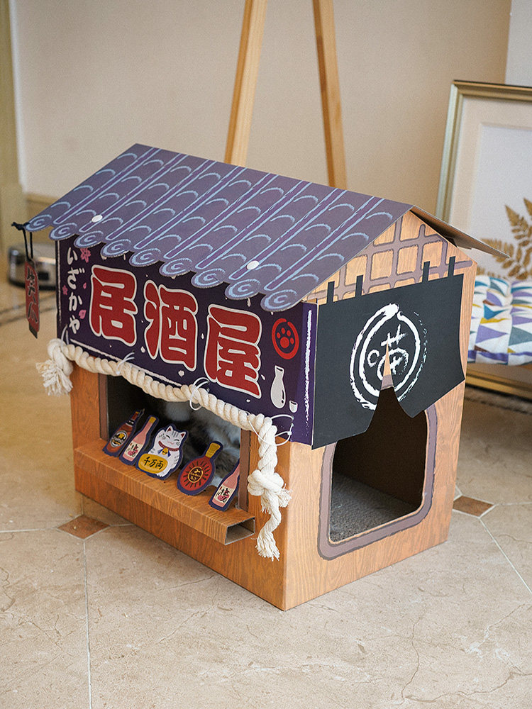 猫爪とぎ 居酒屋風猫爪とぎハウス 招き猫のんびり小屋