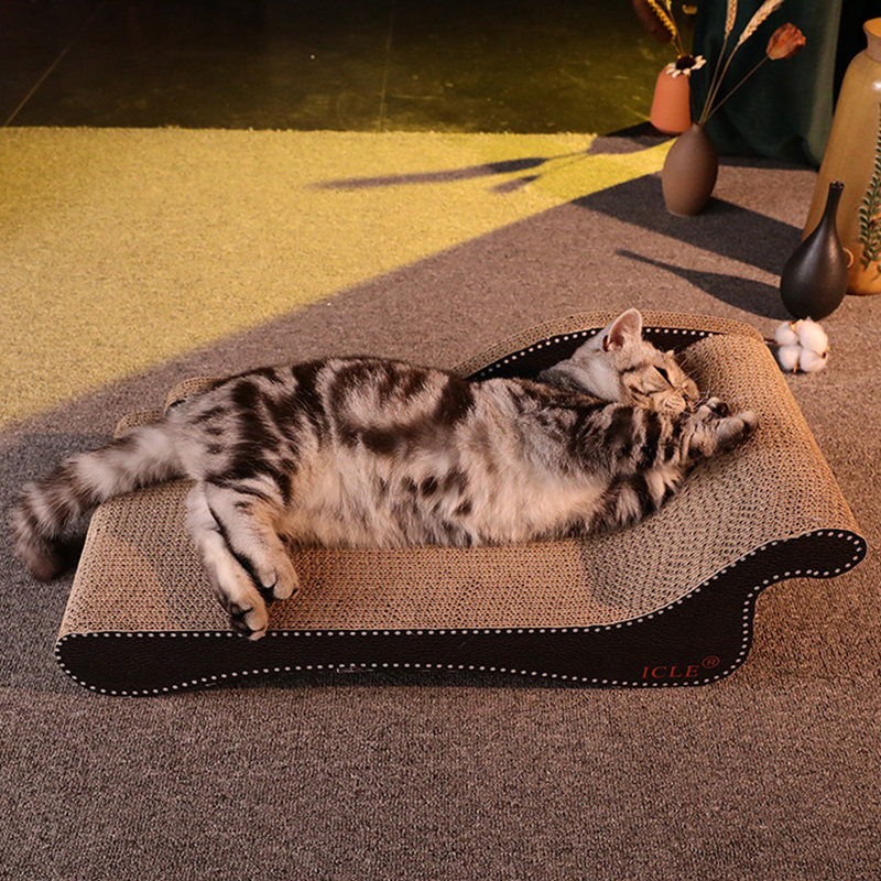 猫爪とぎ 猫用波型ソファ型爪とぎ付きベッド