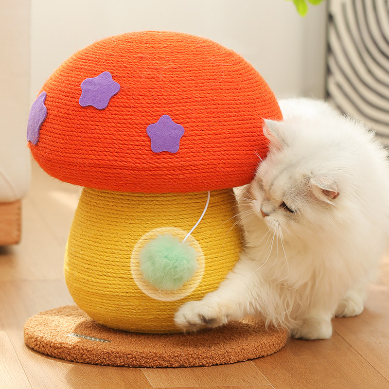 猫爪とぎ きのこ型猫爪とぎポール・タワー・スタンド