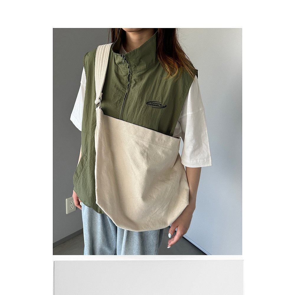 ナイロン ウィンドジレ ジップベスト