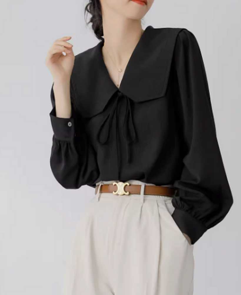 黒ブラウス・黒シャツで魅せる オフィスカジュアルレディースアイテム12選