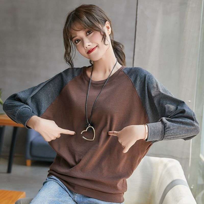 オフィスカジュアル  コンビネーションロングTシャツ