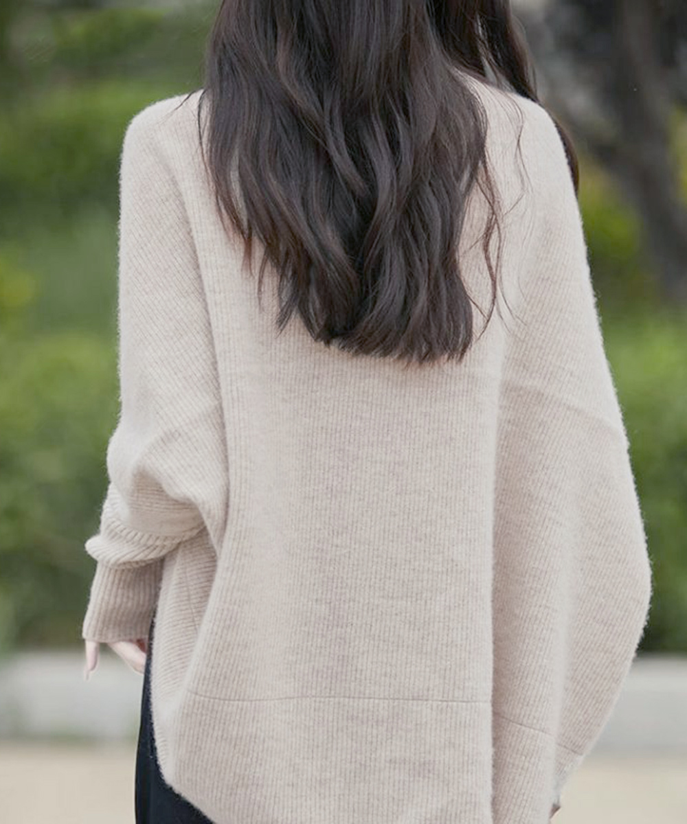 オフィスカジュアル 上品ドルマンニットカーディガン 秋冬羽織り