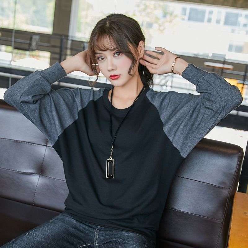 オフィスカジュアル  コンビネーションロングTシャツ