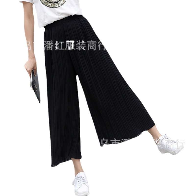  プリーツワイドパンツ オフィスカジュアル