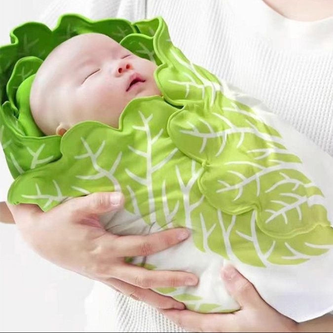 おくるみ 野菜模様