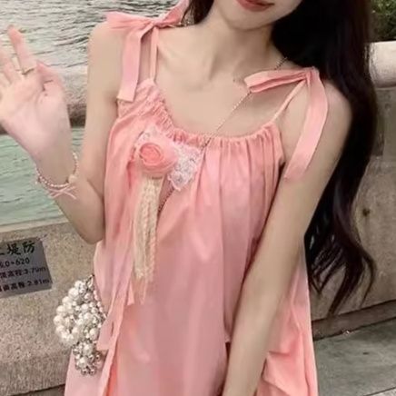 大人ワンピース ロング ふんわり優美な大人キャミソールワンピース