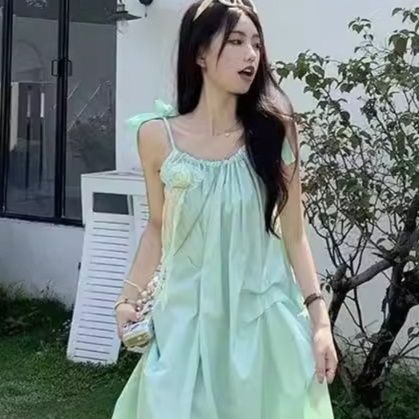 大人ワンピース ロング ふんわり優美な大人キャミソールワンピース