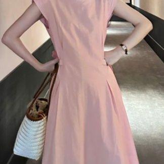 大人ワンピース ロング ナチュラル風合いフレアロングワンピース