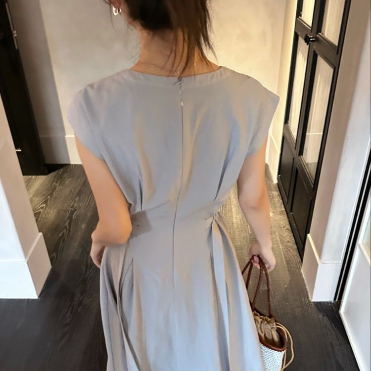 大人ワンピース ロング ナチュラル風合いフレアロングワンピース