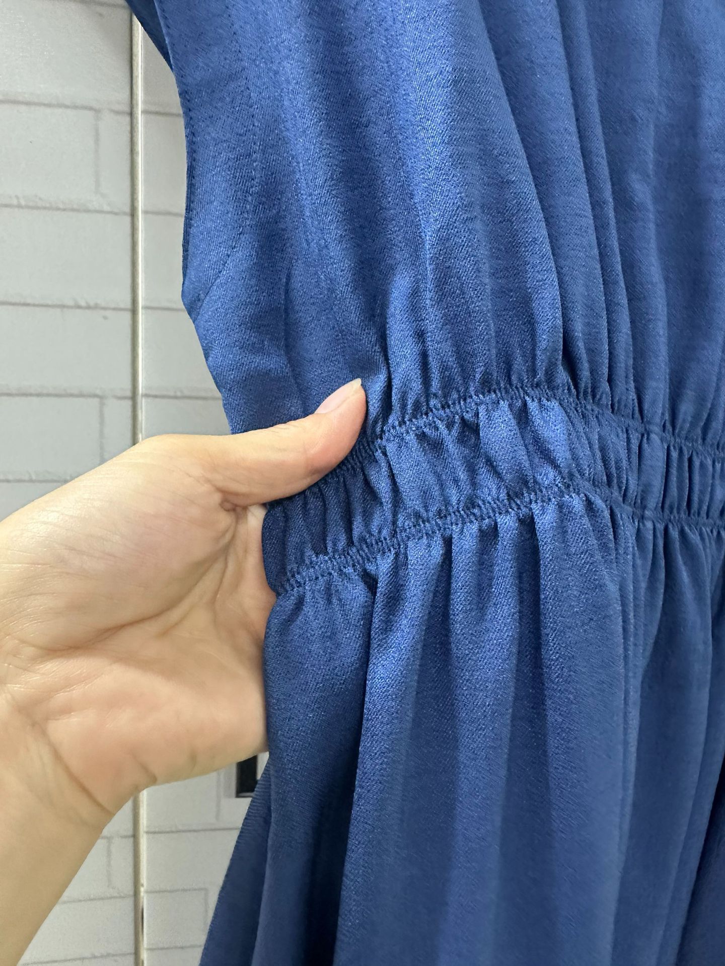 大人ワンピース ロング 上質リネン風スキッパーロングワンピース