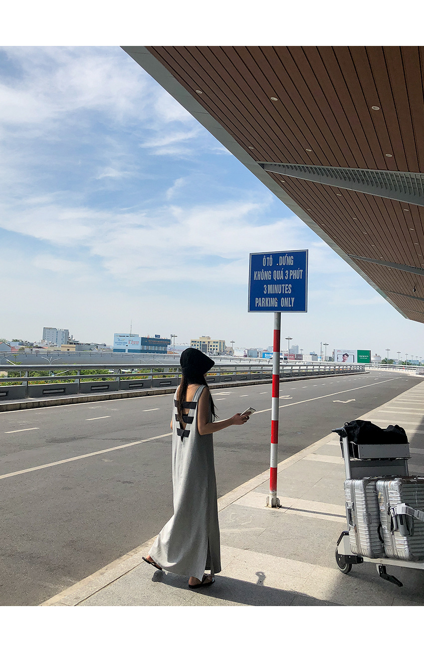大人ワンピース ロング 楽ちんスリムシルエットワンピース