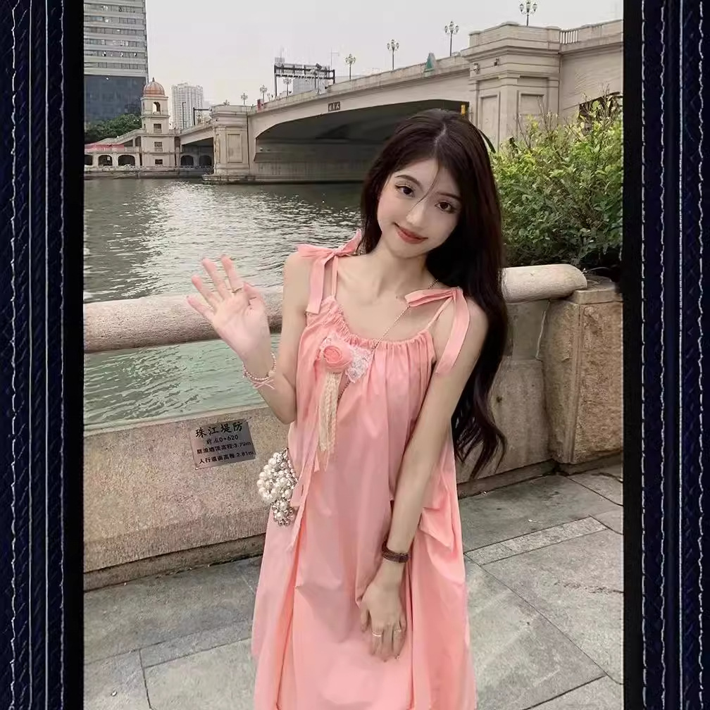 大人ワンピース ロング ふんわり優美な大人キャミソールワンピース