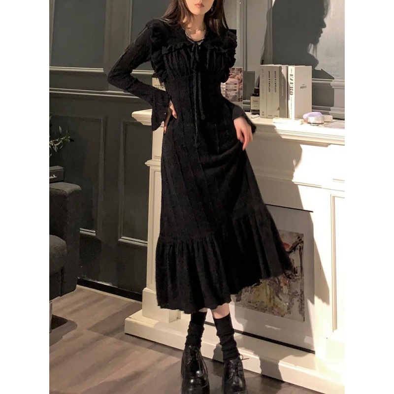 大人ワンピース ロング レトロガーリー ワンピース ロングフレア