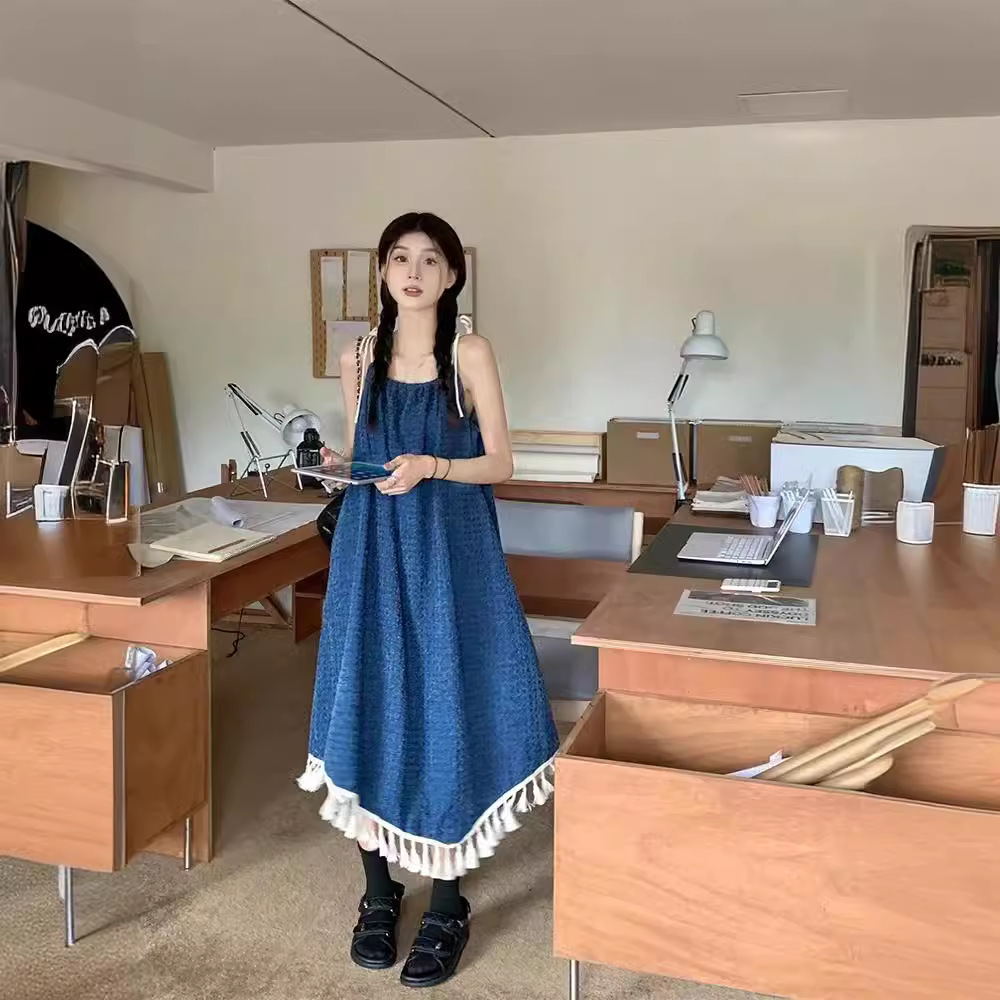 大人ワンピース ロング たっぷりフリル大人キャミワンピース