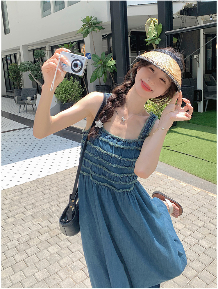 大人ワンピース ロング デニムマキシワンピース