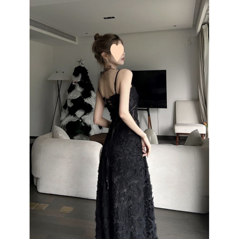 大人ワンピース ロング シアーレースキャミソールロングワンピース