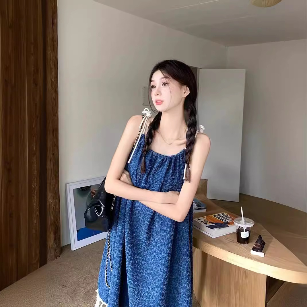 大人ワンピース ロング たっぷりフリル大人キャミワンピース