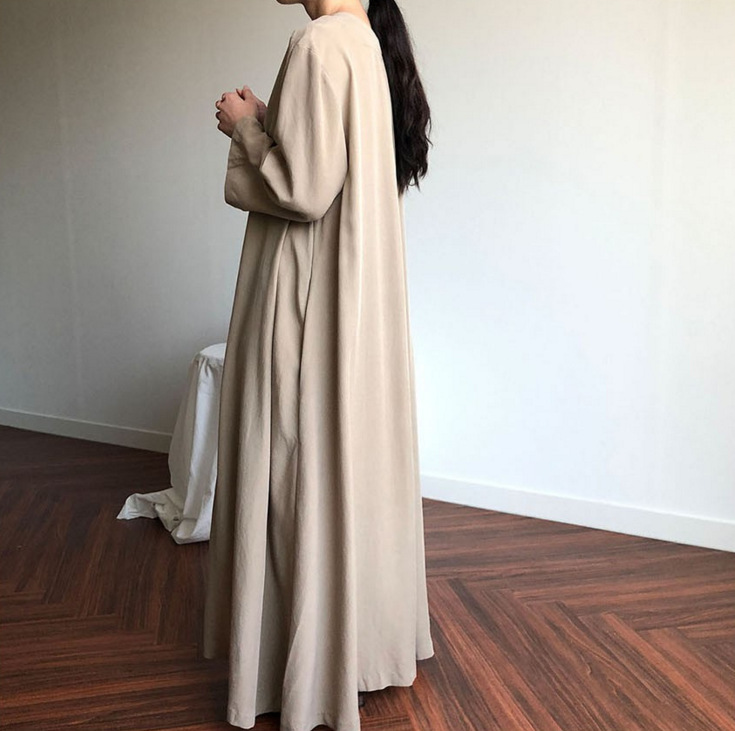 大人ワンピース ロング 上品フェミニン ウエストリボン ワンピース