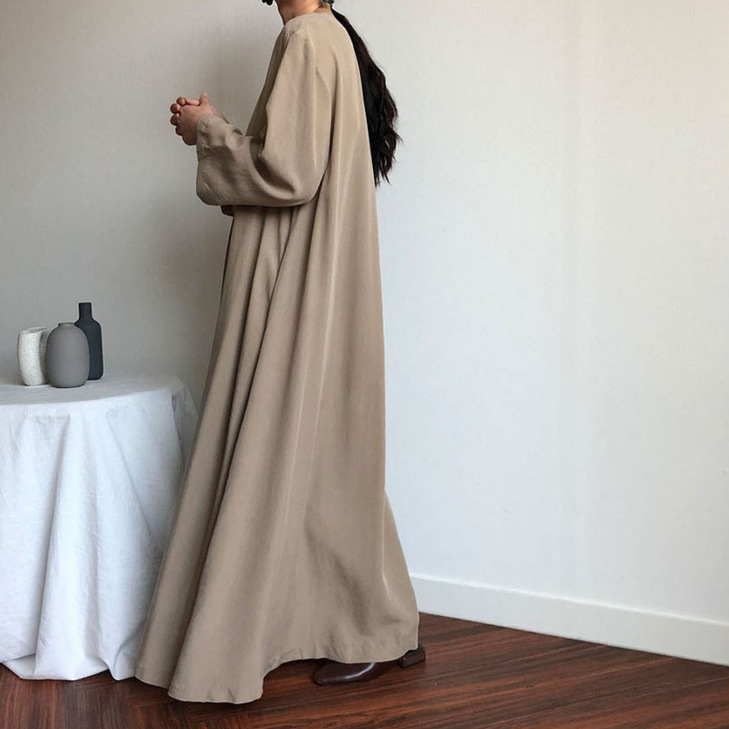 大人ワンピース ロング 上品フェミニン ウエストリボン ワンピース
