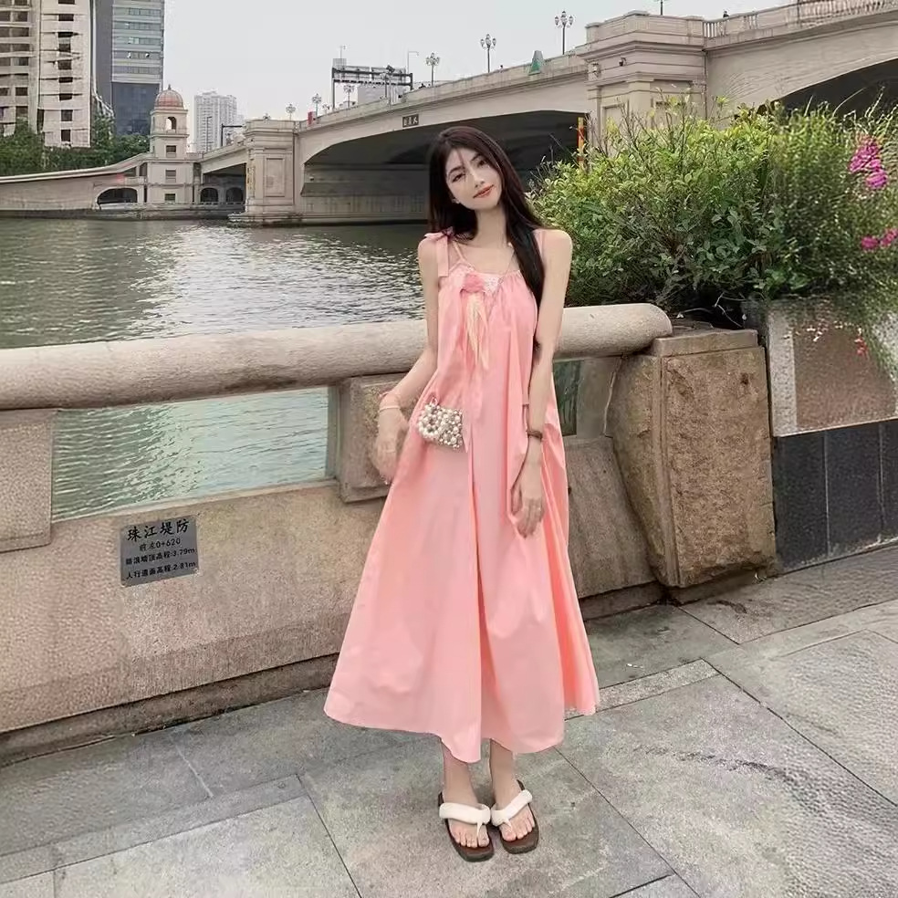 大人ワンピース ロング ふんわり優美な大人キャミソールワンピース