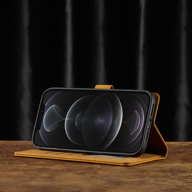 手帳型スマホケース iPhone15カード収納スキミング防止機能付き 