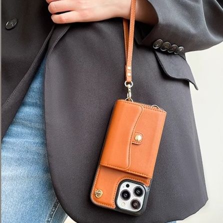  多機能レザーウォレット付き手帳型iphoneケース