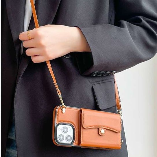  多機能レザーウォレット付き手帳型iphoneケース