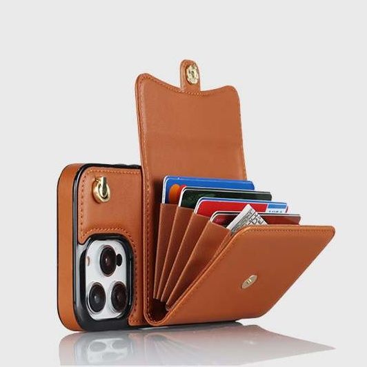  多機能レザーウォレット付き手帳型iphoneケース