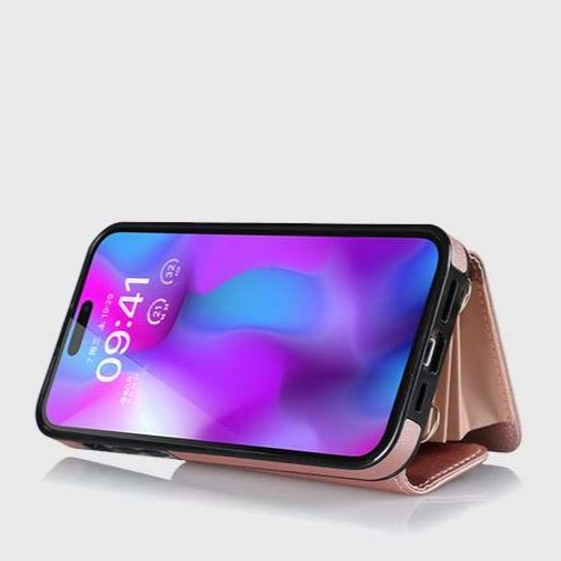 手帳型スマホケース 多機能レザーウォレット付きiphoneケース