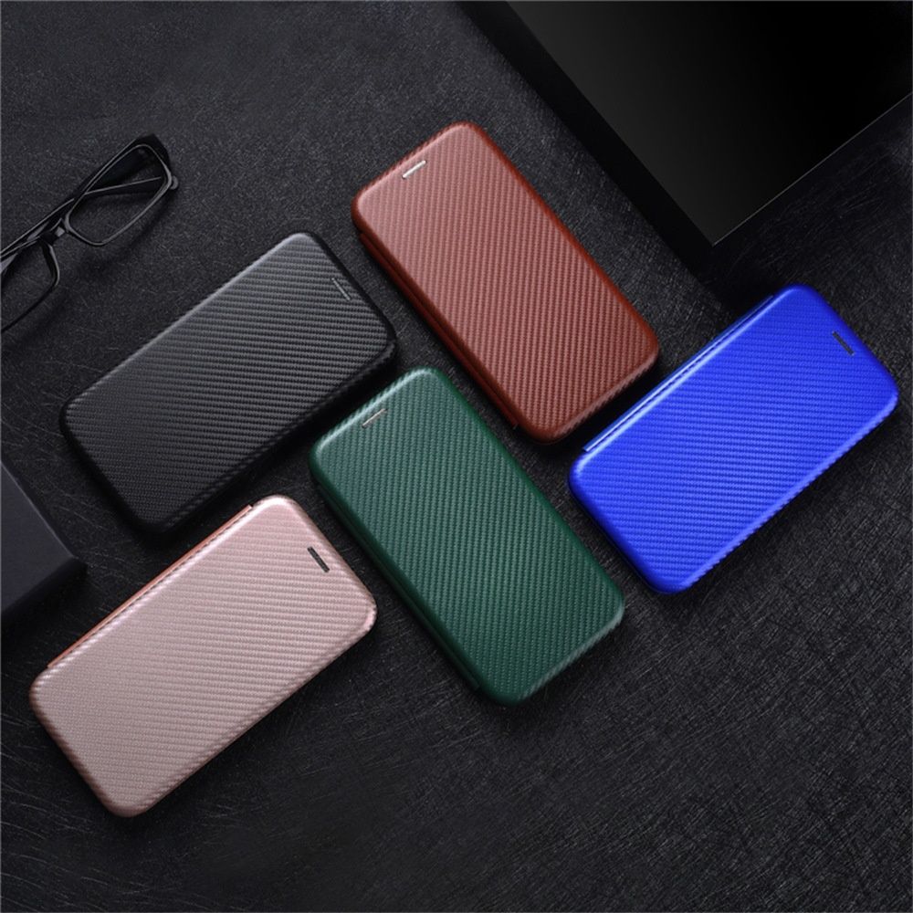 手帳型スマホケース 炭素繊維調型押し手帳型スマホケース
