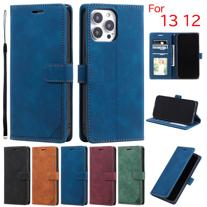 手帳型スマホケース iPhone12/13手帳型ケース カード収納スタンド機能付き保護カバー
