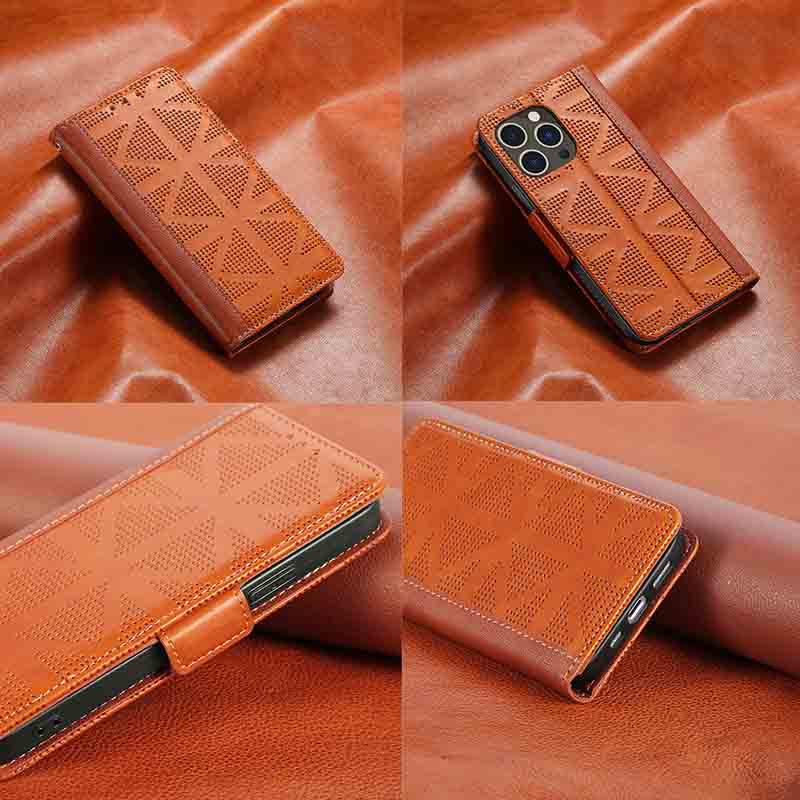 手帳型スマホケース iPhone13/14 手帳型レザー調ケース ショルダーストラップ付き