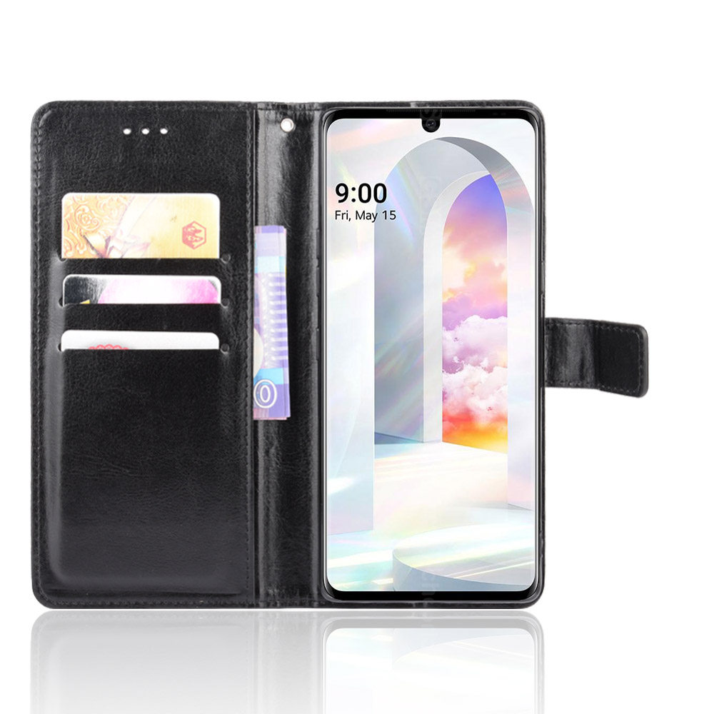 手帳型スマホケース カードポケット付き合成革ケース