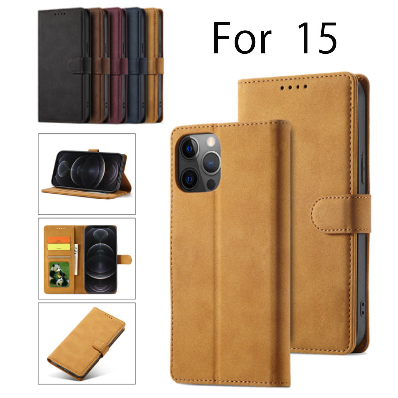 手帳型スマホケース iPhone15カード収納スキミング防止機能付き 