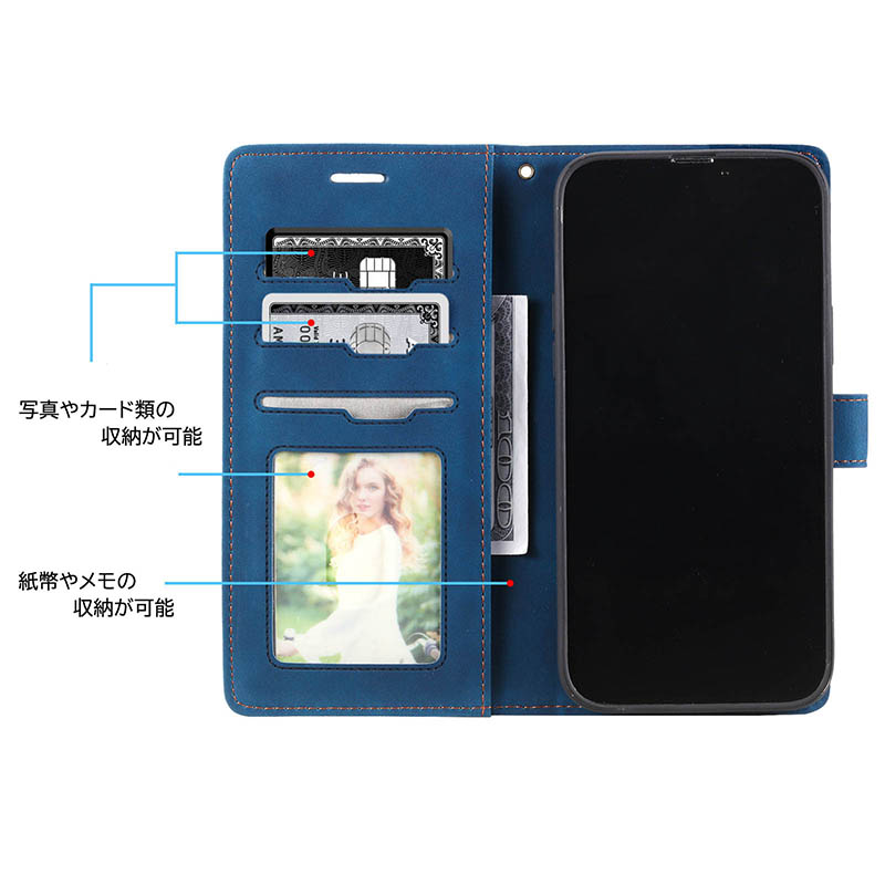 手帳型スマホケース iPhone12/13手帳型ケース カード収納スタンド機能付き保護カバー