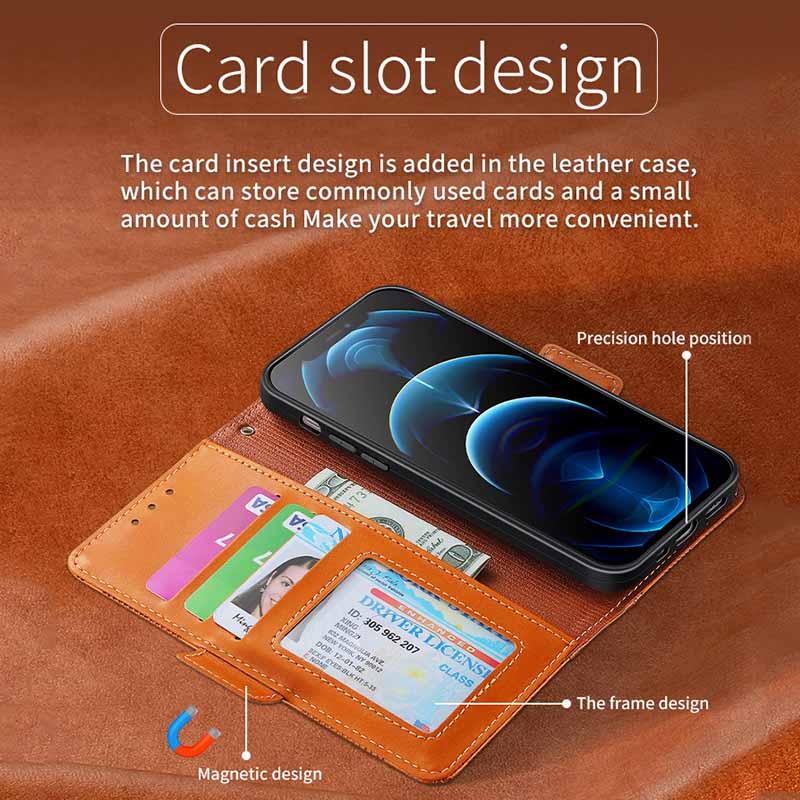 手帳型スマホケース iPhone11/12/13対応カード収納付き立てかけ機能
