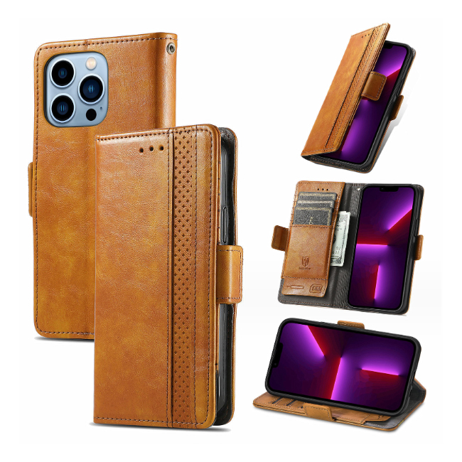 手帳型スマホケース iPhone15カード収納スキミング防止機能付き