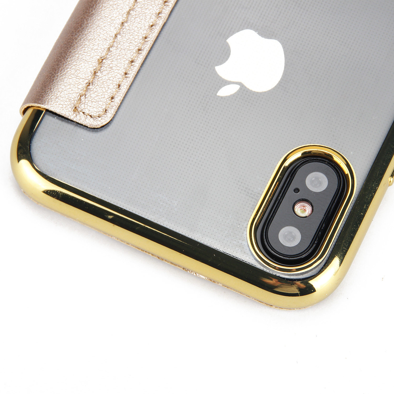 手帳型スマホケース 金属縁取り高級感ある手帳型ケース